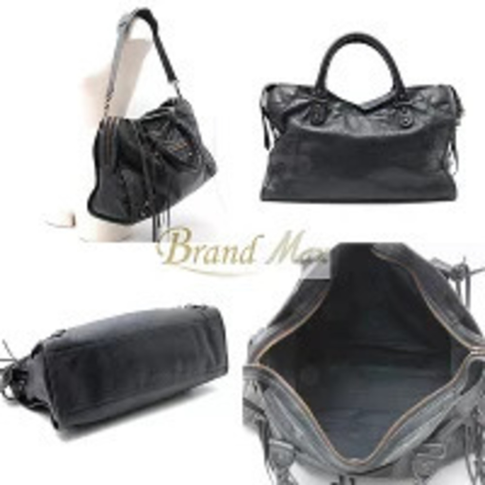 Balenciaga City The Bag Sheepskin Black